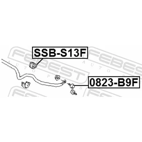 Uloženie priečneho stabilizátora FEBEST SSB-S13F - obr. 1