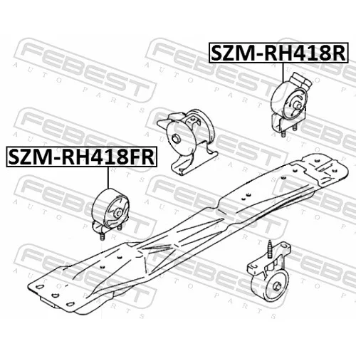 Uloženie motora FEBEST SZM-RH418R - obr. 1