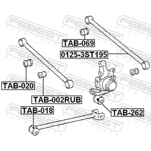 Uloženie riadenia FEBEST TAB-002RUB - obr. 1