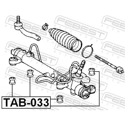 Uloženie prevodovky riadenia TAB-033 /FEBEST/ - obr. 1