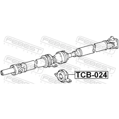 Stredové ložisko kĺbového hriadeľa FEBEST TCB-024 - obr. 1