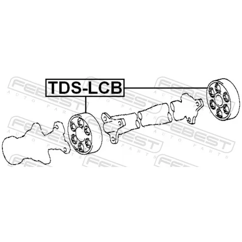 Kĺb pozdĺžneho hriadeľa FEBEST TDS-LCB - obr. 1