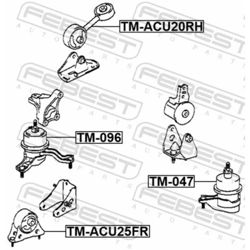 Uloženie motora FEBEST TM-096 - obr. 1