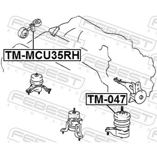 Uloženie motora FEBEST TM-MCU35RH - obr. 1