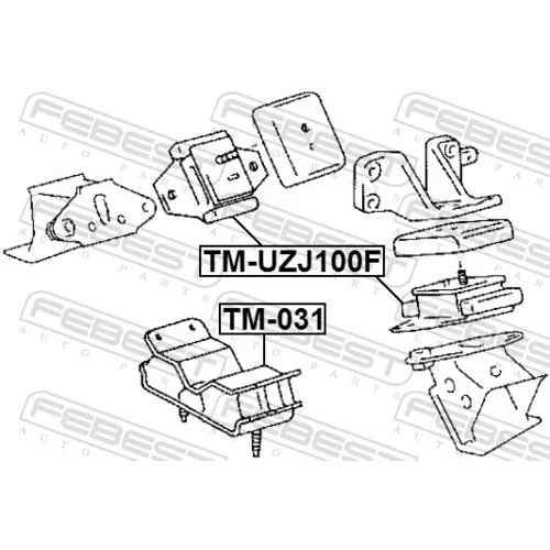 Uloženie motora FEBEST TM-UZJ100F - obr. 1