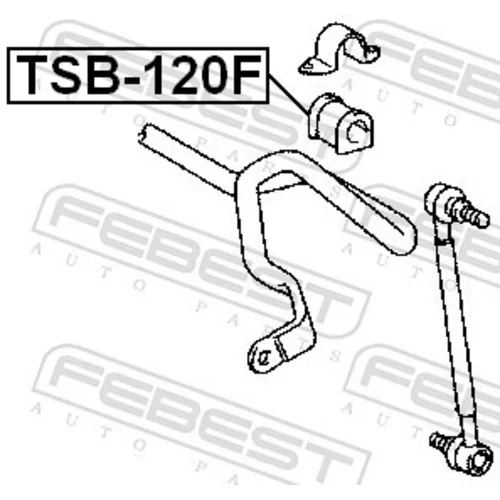 Uloženie priečneho stabilizátora TSB-120F /FEBEST/ - obr. 1