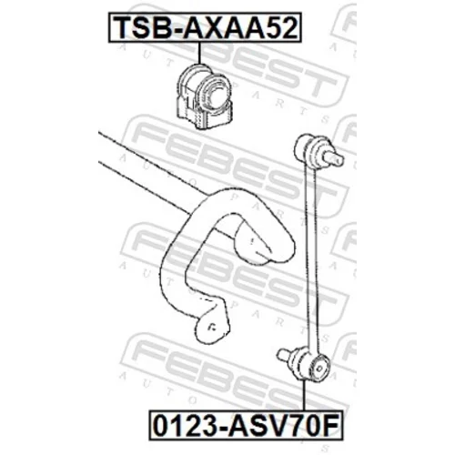 Uloženie priečneho stabilizátora FEBEST TSB-AXAA52 - obr. 1