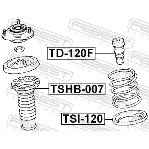 Tanier pružiny FEBEST TSI-120 - obr. 1