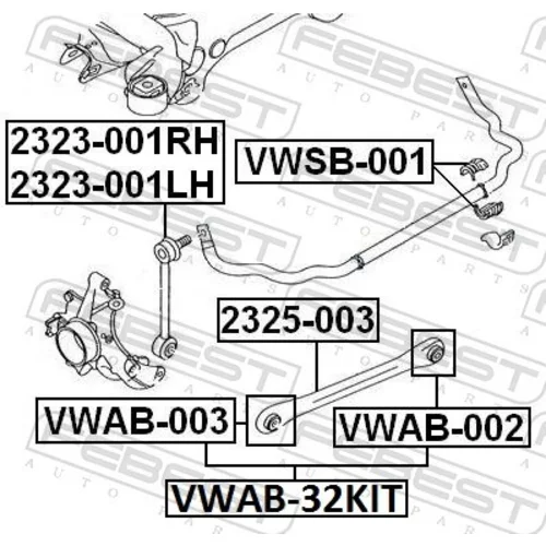 Uloženie riadenia FEBEST VWAB-32KIT - obr. 1