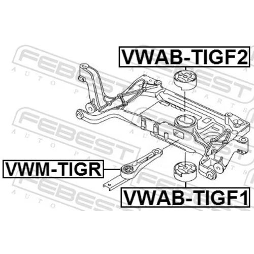 Uloženie motora FEBEST VWM-TIGR - obr. 1