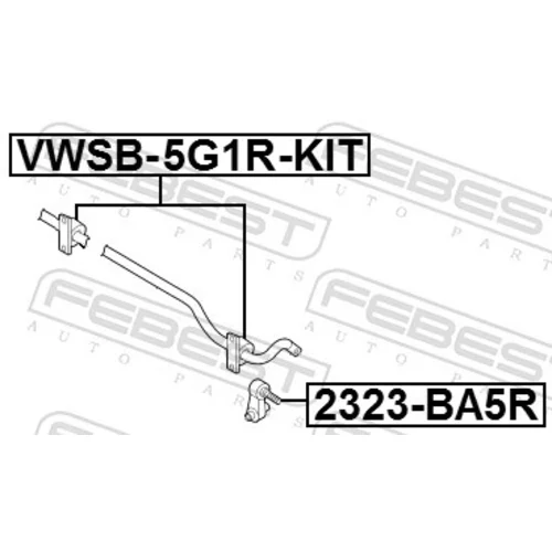 Opravná sada uloženia stabilizátora FEBEST VWSB-5G1R-KIT - obr. 1