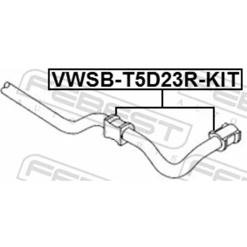 Uloženie priečneho stabilizátora FEBEST VWSB-T5D23R-KIT - obr. 1