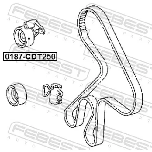 Napínacia kladka ozubeného remeňa FEBEST 0187-CDT250 - obr. 1