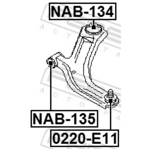 Zvislý/nosný čap FEBEST 0220-E11 - obr. 1