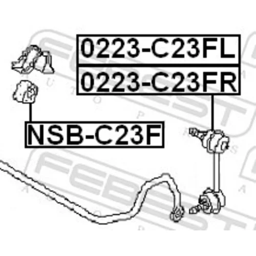 Tyč/Vzpera stabilizátora 0223-C23FR /FEBEST/ - obr. 1