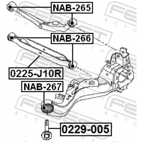 Skrutka pre nastavenie odklonu kolesa FEBEST 0229-005 - obr. 1