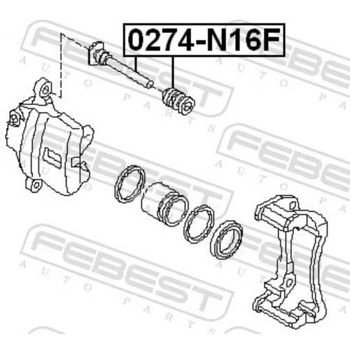 Vodiaci čap brzdového strmeňa FEBEST 0274-N16F - obr. 1