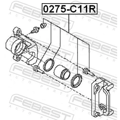 Opravná sada brzdového strmeňa FEBEST 0275-C11R - obr. 1