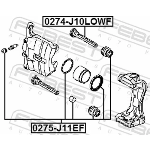 Opravná sada brzdového strmeňa FEBEST 0275-J11EF - obr. 1