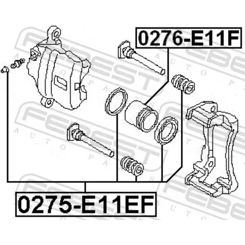 Piest brzdového strmeňa FEBEST 0276-E11F - obr. 1