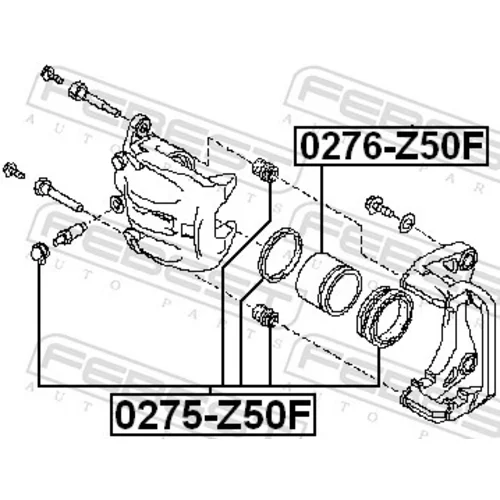 Piest brzdového strmeňa FEBEST 0276-Z50F - obr. 1