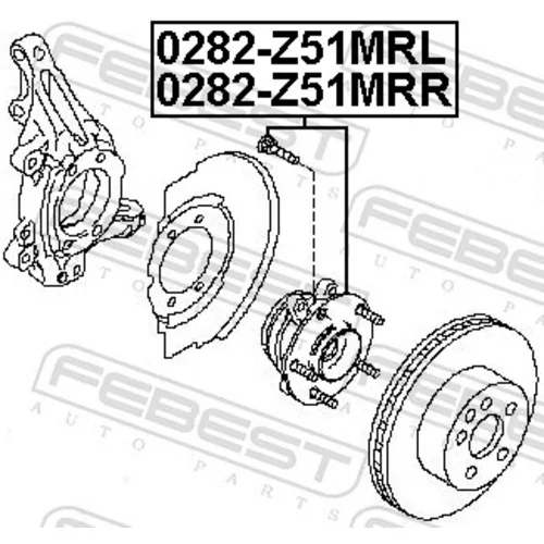 Náboj kolesa 0282-Z51MRL /FEBEST/ - obr. 1