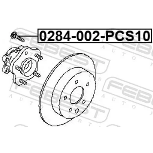 Čap kolesa FEBEST 0284-002-PCS10 - obr. 1