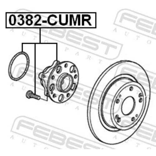 Náboj kolesa FEBEST 0382-CUMR - obr. 1