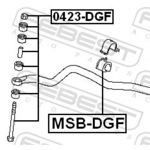 Tyč/Vzpera stabilizátora 0423-DGF /FEBEST/ - obr. 1