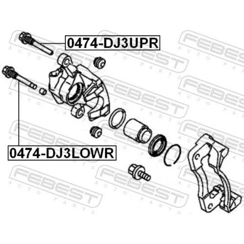 Vodiaci čap brzdového strmeňa FEBEST 0474-DJ3LOWR - obr. 1