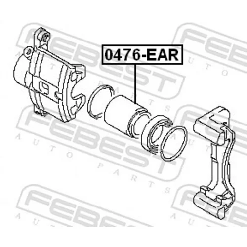 Piest brzdového strmeňa FEBEST 0476-EAR - obr. 1