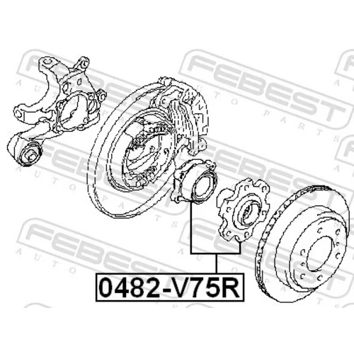 Náboj kolesa FEBEST 0482-V75R - obr. 1