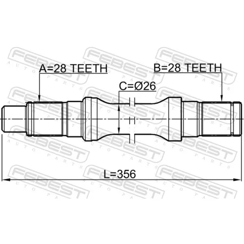 Hnací hriadeľ FEBEST 0512-BT50LH - obr. 1