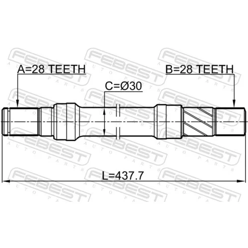 Hnací hriadeľ FEBEST 0512-CX7RH - obr. 1