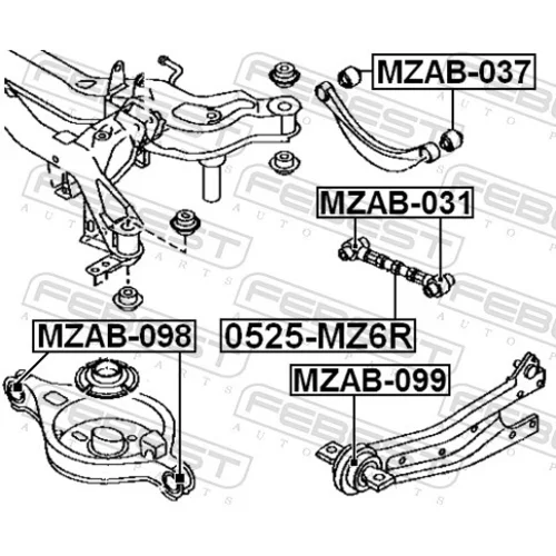 Rameno zavesenia kolies FEBEST 0525-MZ6R - obr. 1