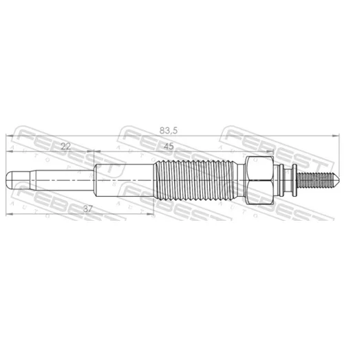 Žeraviaca sviečka FEBEST 05642-001 - obr. 1