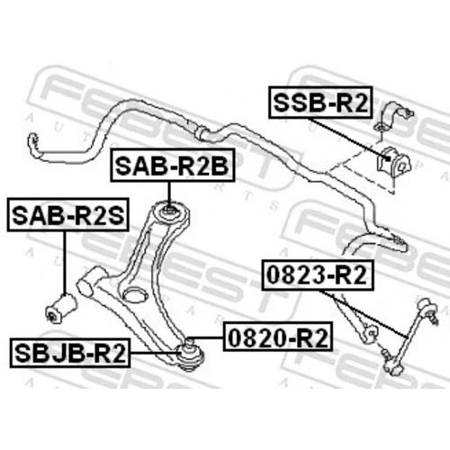 Tyč/Vzpera stabilizátora FEBEST 0823-R2 - obr. 1