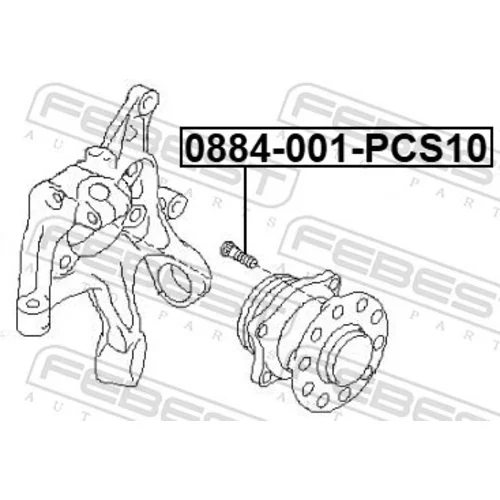 Čap kolesa FEBEST 0884-001-PCS10 - obr. 1