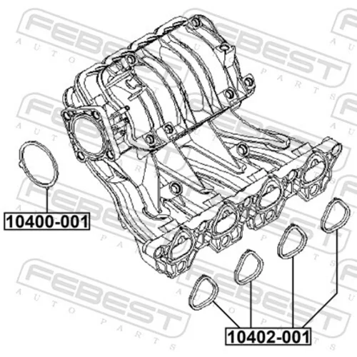 Tesnenie kolena sac. potrubia FEBEST 10402-001 - obr. 1