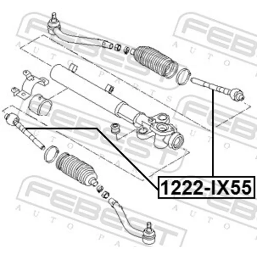 Axiálny čap tiahla riadenia FEBEST 1222-IX55 - obr. 1