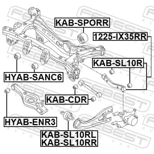 Rameno zavesenia kolies FEBEST 1225-IX35RR - obr. 1