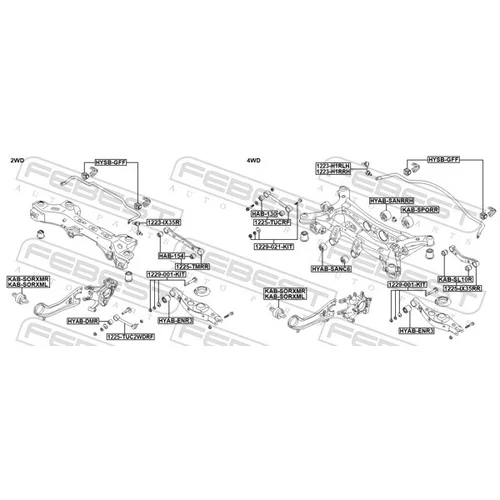 Rameno zavesenia kolies FEBEST 1225-TUC2WDRF - obr. 1