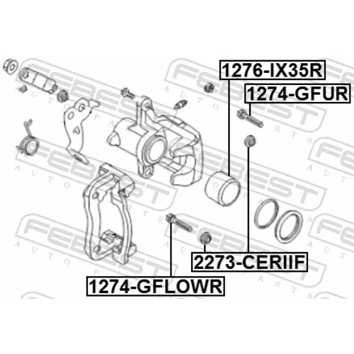 Piest brzdového strmeňa FEBEST 1276-IX35R - obr. 1