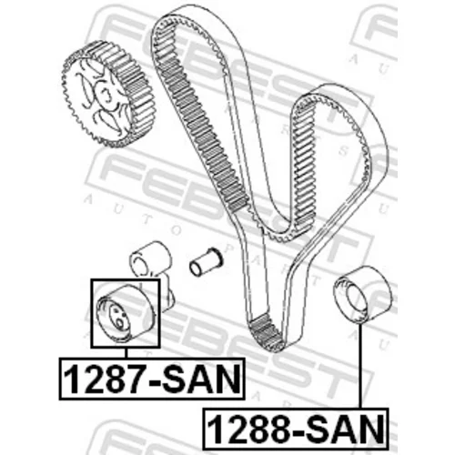 Napínacia kladka ozubeného remeňa FEBEST 1287-SAN - obr. 1