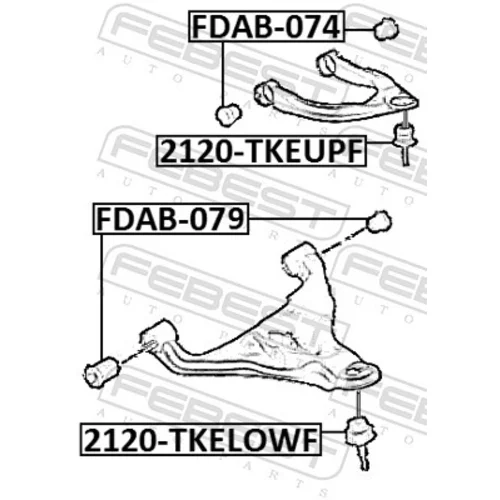 Zvislý/nosný čap FEBEST 2120-TKELOWF - obr. 1