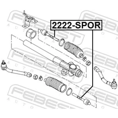 Axiálny čap tiahla riadenia FEBEST 2222-SPOR - obr. 1