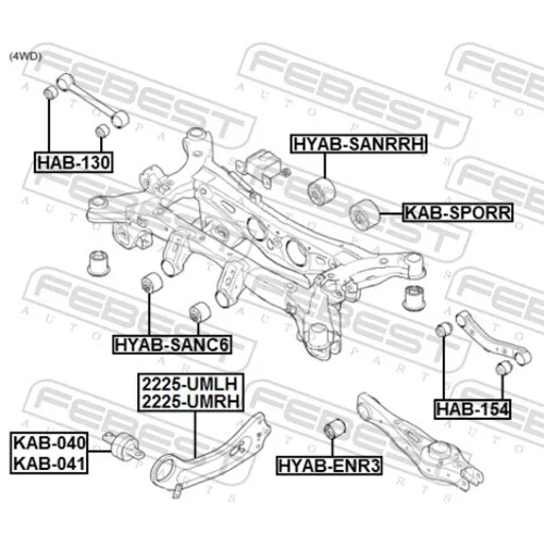 Rameno zavesenia kolies FEBEST 2225-UMLH - obr. 1