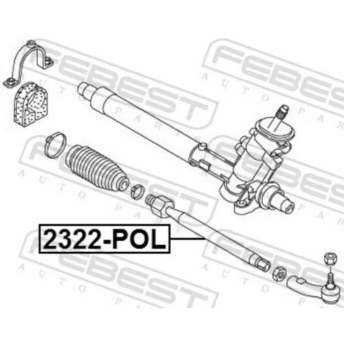 Axiálny čap tiahla riadenia FEBEST 2322-POL - obr. 1