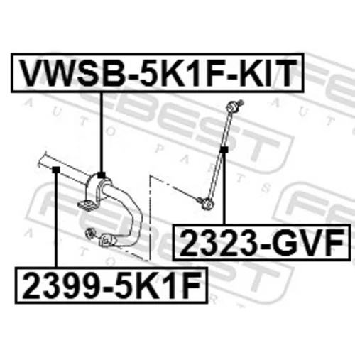 Tyč/Vzpera stabilizátora FEBEST 2323-GVF - obr. 1