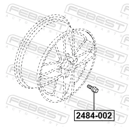 Čap kolesa FEBEST 2485B-002 - obr. 1